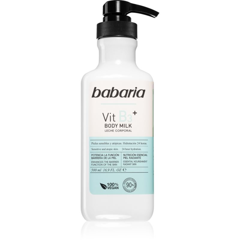 Babaria Vitamin B3 Latte Corpo Emolliente Idratante Per Tutti I Tipi Di Pelle 500 Ml