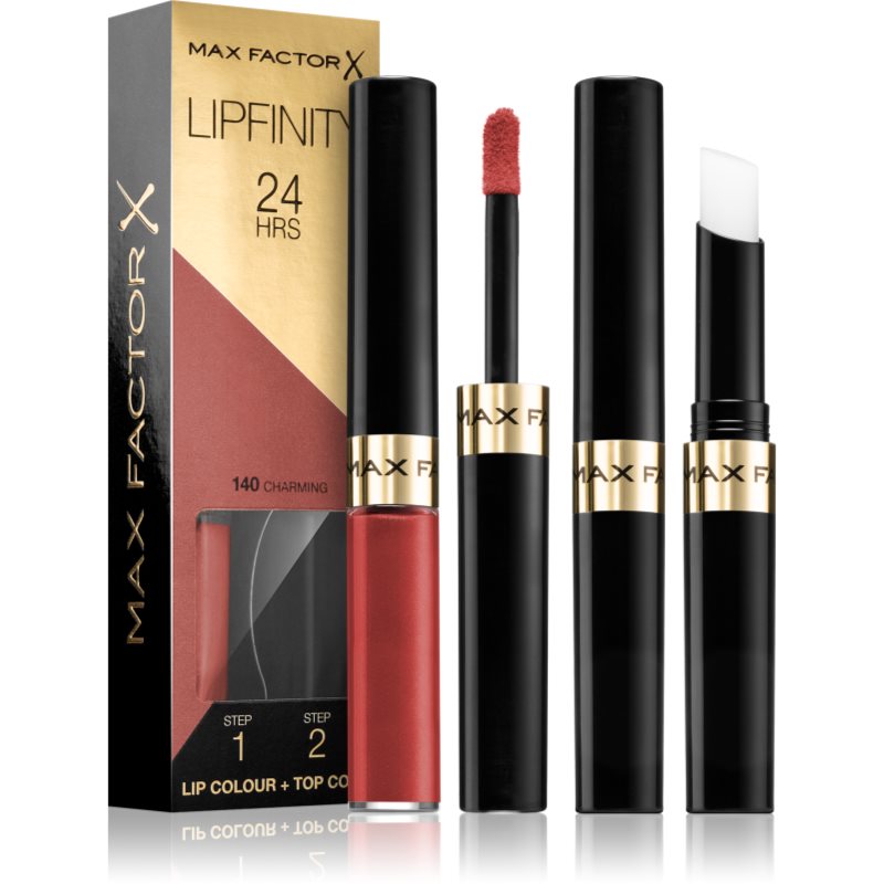 Max Factor Lipfinity Lip Colour Rossetto Lunga Tenuta Con Balsamo Colore 140 Charming 4,2 G
