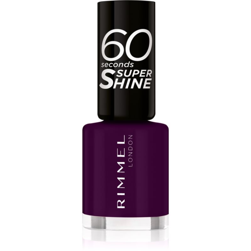 Rimmel 60 Seconds Super Shine Smalto Per Unghie Colore 345 Black Cherries 8 Ml