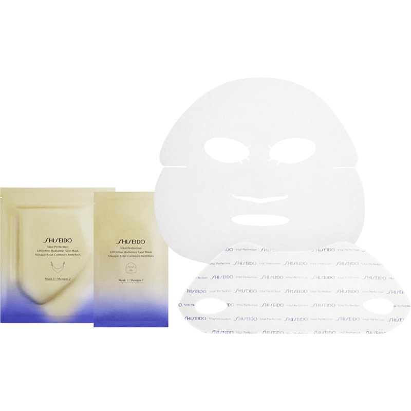 Shiseido Vital Perfection Liftdefine Radiance Face Mask Maschera Rassodante Di Lusso Viso Da Donna 6X2 Pz