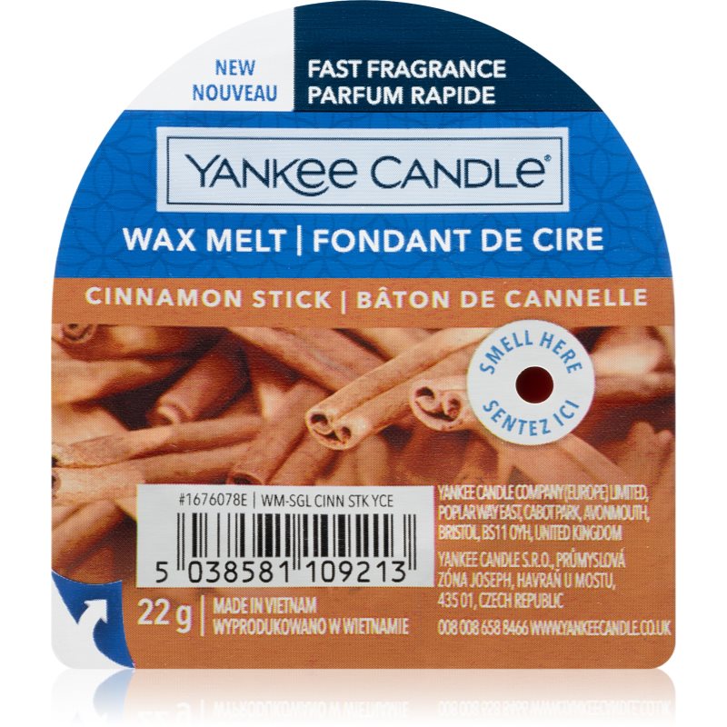 Yankee Candle Cinnamon Stick Cera Per Lampada Aromatica 22 G