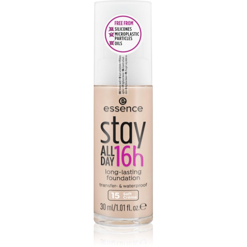 Essence Stay All Day 16H Fondotinta Waterproof Colore 15 Soft Creme 30 Ml