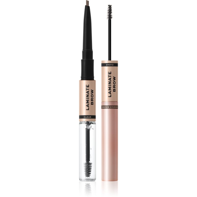 Makeup Revolution Laminate Brow Matita E Gel Per Sopracciglia Colore Medium Brown 2.1 G
