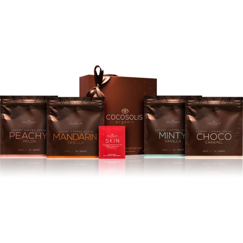 Cocosolis Luxury Coffee Scrub Box Set Per Pelli Delicate E Lisce
