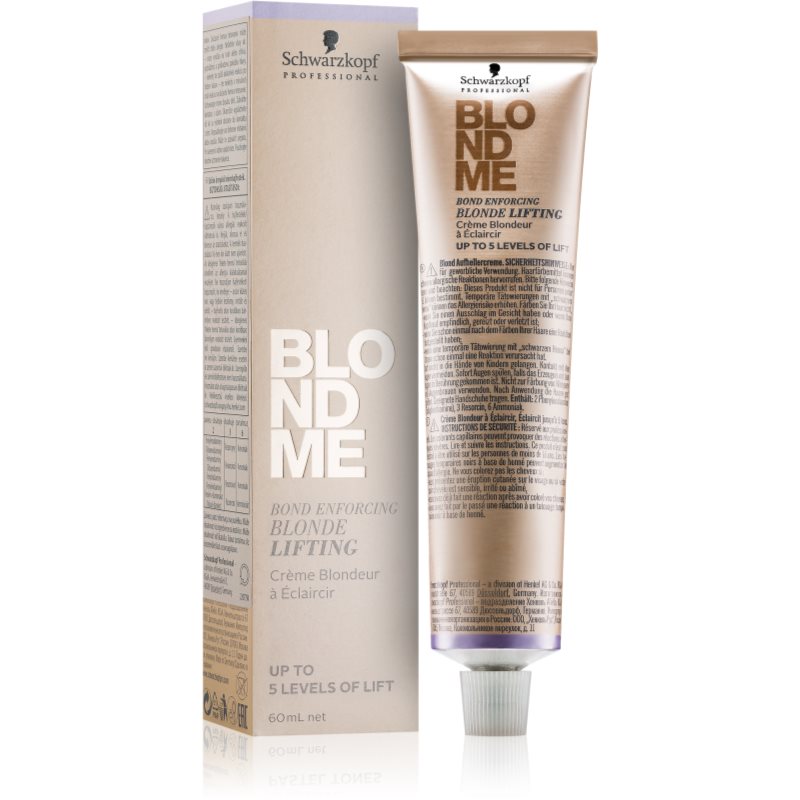 Schwarzkopf Professional Blondme Lifting Crema Schiarente Per Capelli Biondi Colore Ice-Irisé 60 Ml