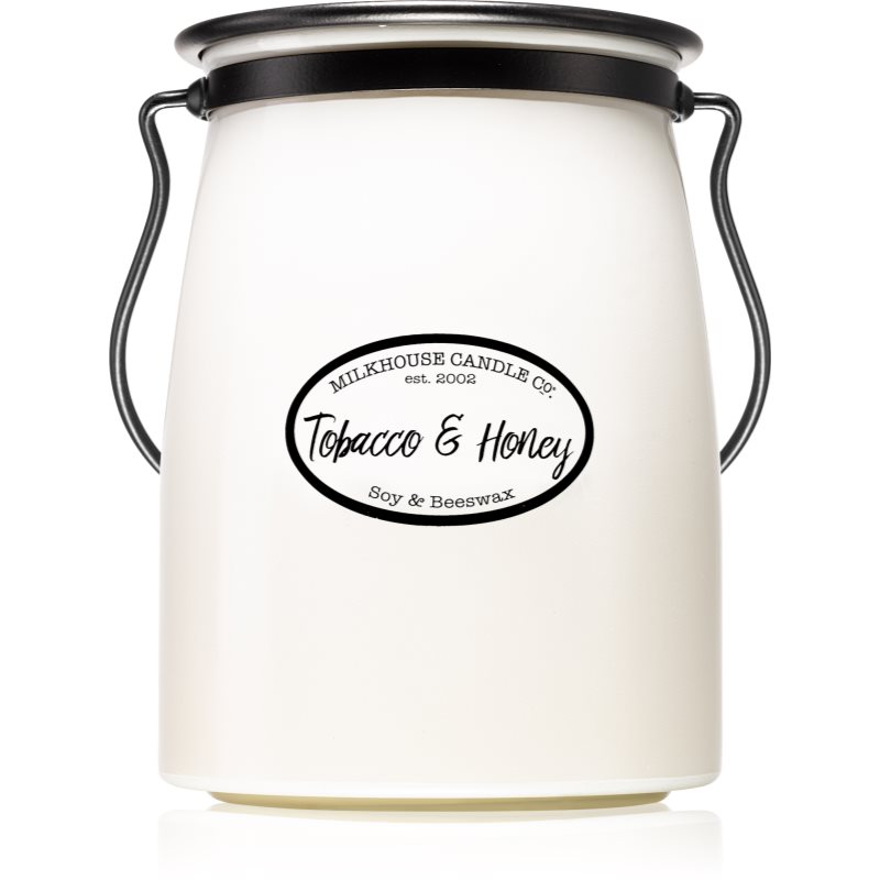 Milkhouse Candle Co. Creamery Tobacco & Honey Candela Profumata Butter Jar 624 G