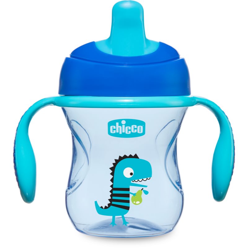 Chicco Train Bicchiere Salvagoccia Con Maniglie 6M+ Blue 200 Ml