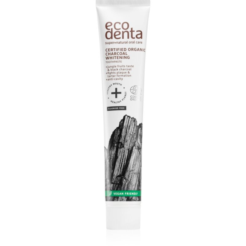 Ecodenta Certified Organic Charcoal Whitening Dentifricio Sbiancante Con Carbone Attivo 75 Ml