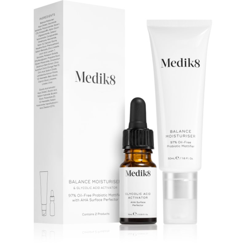Medik8 Balance Moisturiser With Glycolic Acid Activator Trattamento Idratante Viso Contro I Punti Neri 50 Ml