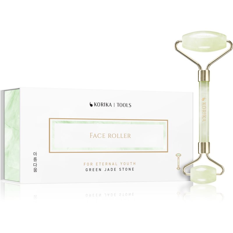 Korika Tools Face Roller Green Jade Stone Rullo Per Massaggi Per Il Viso Jade Roller Green