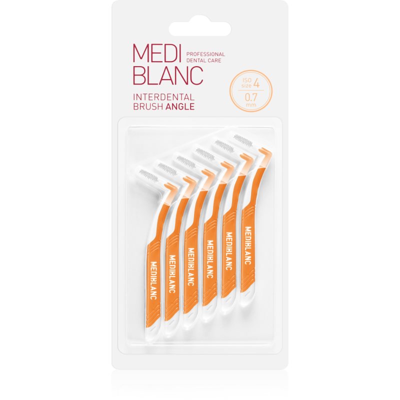 Mediblanc Interdental Pick-Brush Angle Scovolino Interdentale 6 Pz 0,7 Mm Yellow 6 Pz