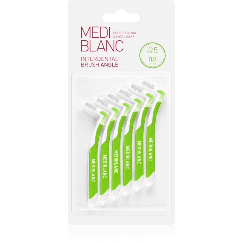 Mediblanc Interdental Pick-Brush Angle Scovolino Interdentale 6 Pz 0,8 Mm Green 6 Pz