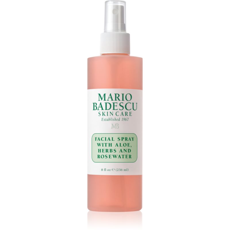 Mario Badescu Facial Spray With Aloe, Herbs And Rosewater Spray Tonificante Per Il Viso Illuminante E Idratante 236 Ml
