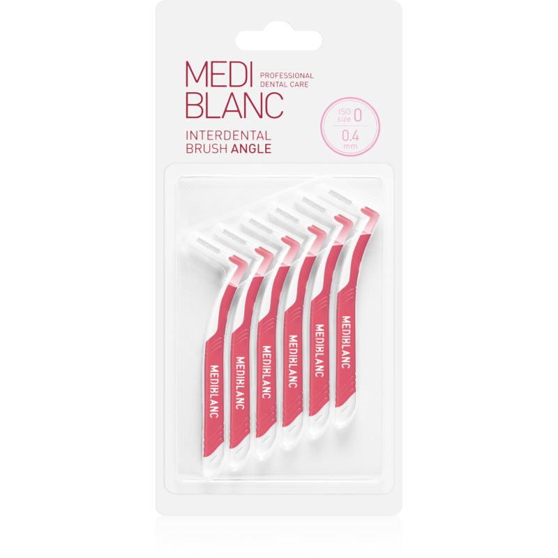 Mediblanc Interdental Pick-Brush Angle Scovolino Interdentale 6 Pz 0,4 Mm Pink 6 Pz