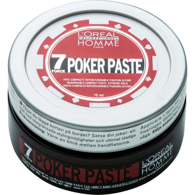 L’Oréal Professionnel Homme 7 Poker Pasta Modellante Fissante Extra Forte 75 Ml