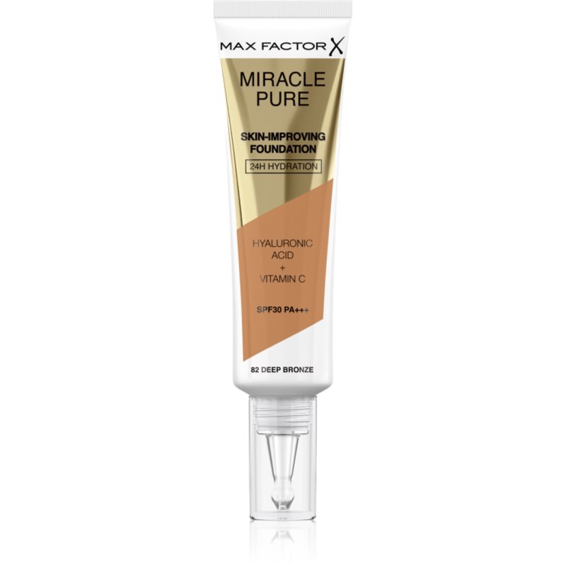 Max Factor Miracle Pure Skin Fondotinta Lunga Tenuta Spf 30 Colore 82 Deep Bronze 30 Ml