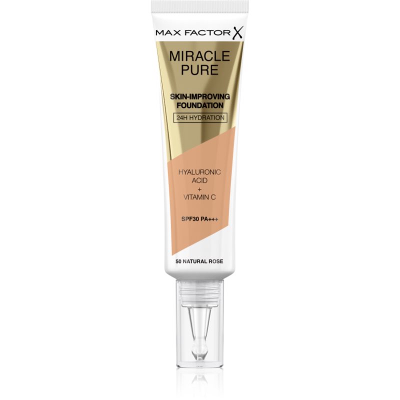 Max Factor Miracle Pure Skin Fondotinta Lunga Tenuta Spf 30 Colore 50 Natural Rose 30 Ml