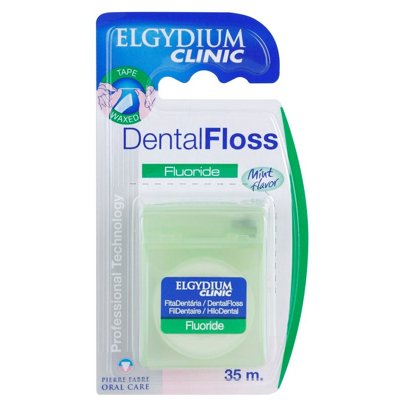 Elgydium Clinic Fluoride Filo Interdentale Aroma Mint Flavor 35 M