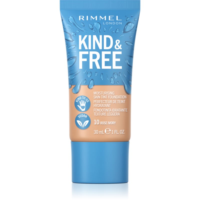 Rimmel Kind & Free Fondotinta Idratante Leggero Colore 10 Rose Ivory 30 Ml