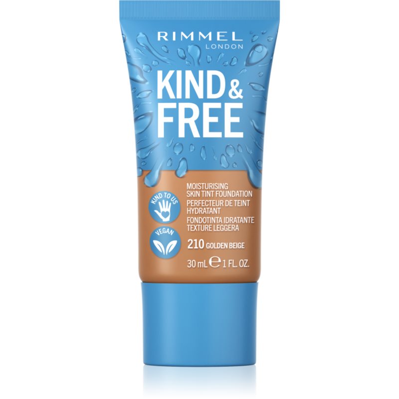 Rimmel Kind & Free Fondotinta Idratante Leggero Colore 210 Golden Beige 30 Ml