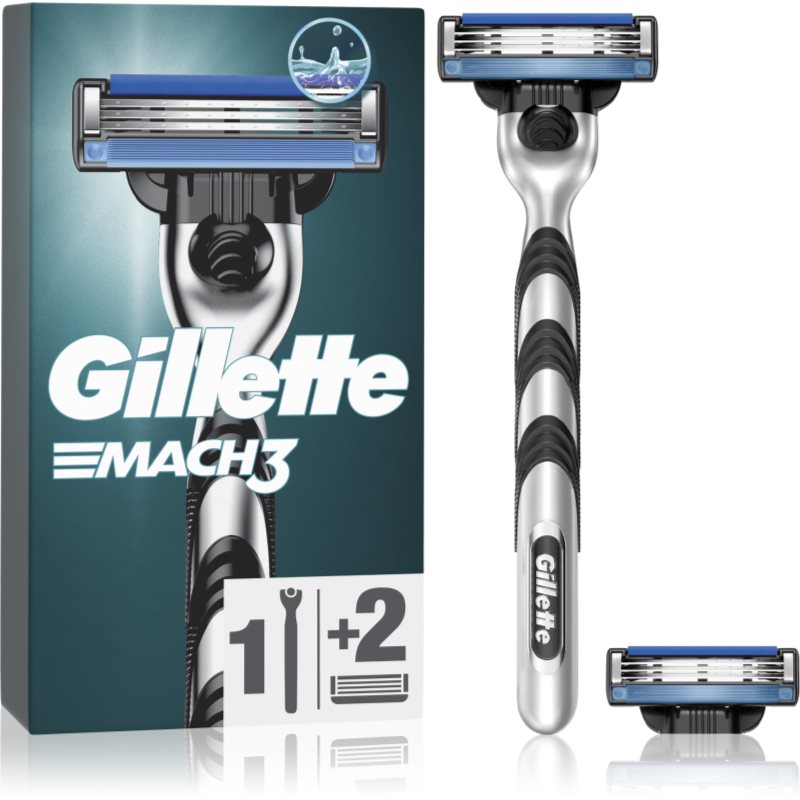 Gillette Mach3 Rasoio + Lame Di Ricambio 2 Pz
