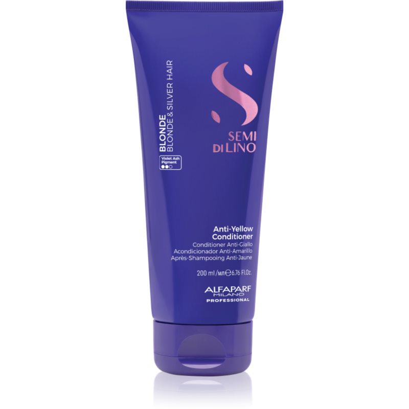 Alfaparf Milano Semi Di Lino Blonde Balsamo Viola Per Capelli Biondi E Con Mèches 200 Ml