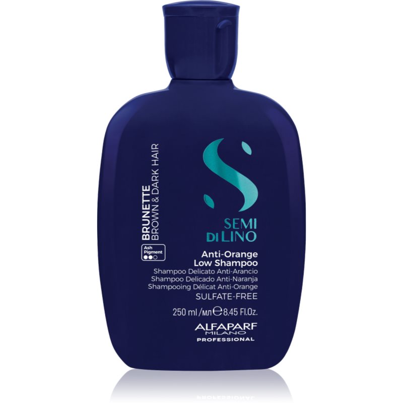Alfaparf Milano Semi Di Lino Brunette Shampoo Colorato Sfumature Neutralizzanti Di Ottone 250 Ml