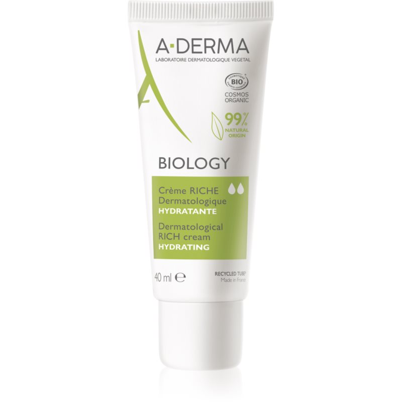 A-Derma Biology Crema Nutriente Idratante Per Pelli Sensibili Secche E Molto Secche 40 Ml
