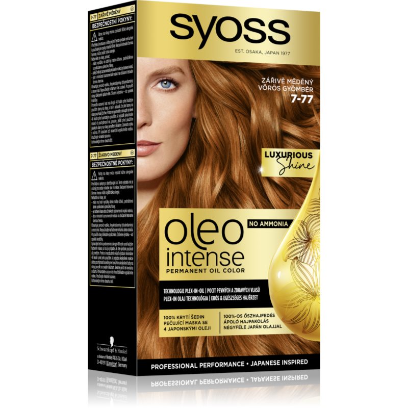 Syoss Oleo Intense Tinta Permanente Per Capelli Con Olio Colore 7-77 Red Ginger 1 Pz