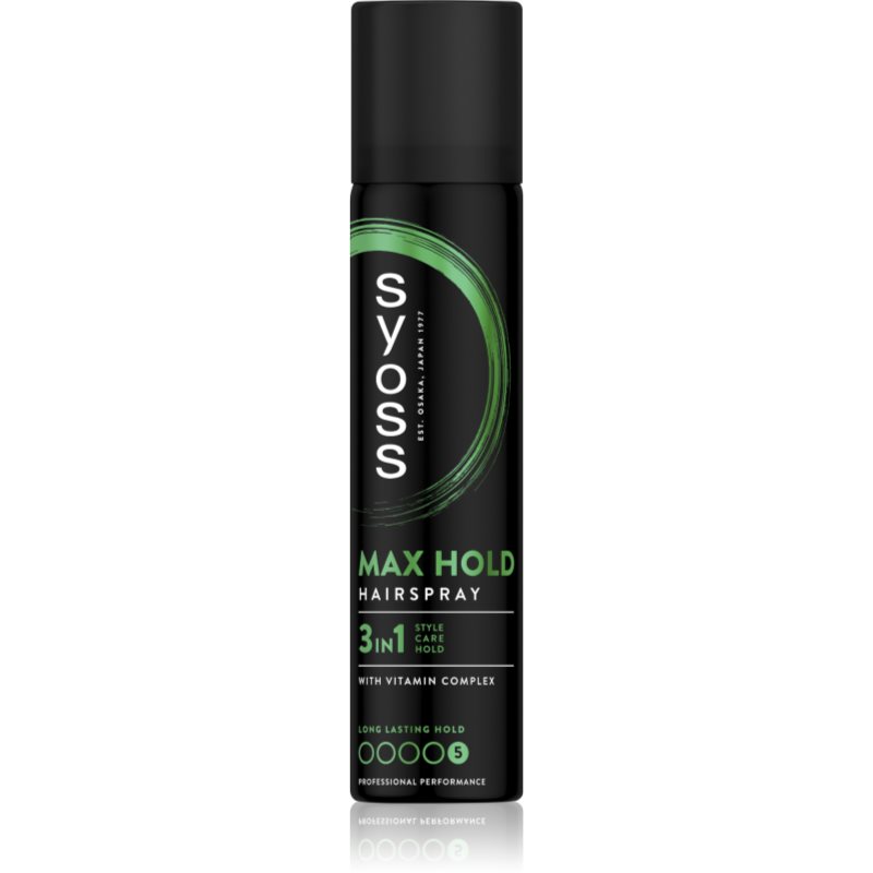 Syoss Max Hold Lacca Per Capelli Con Fissaggio Extra Forte Mini 75 Ml