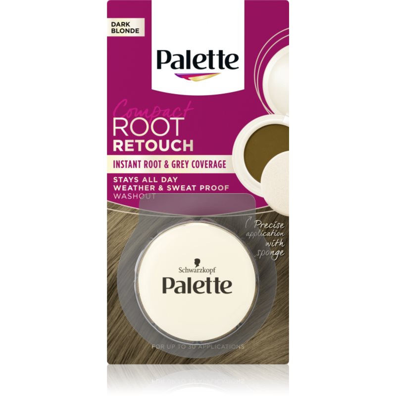 Schwarzkopf Palette Compact Root Retouch Correttore Per Ricrescita E Capelli Grigi Effetto Cipria Colore Dark Blonde 3 G