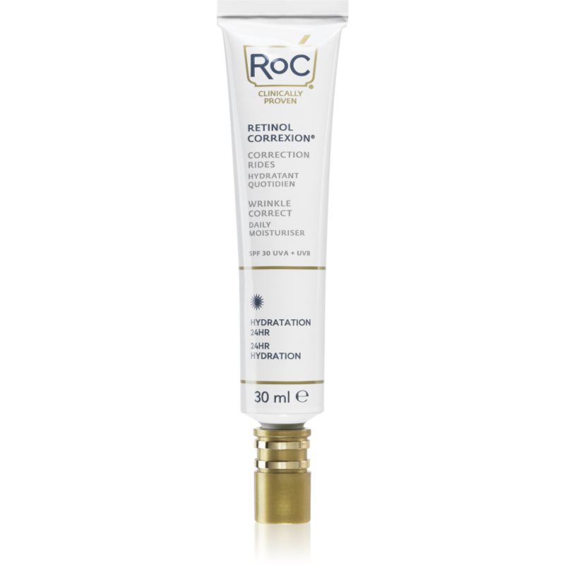 Roc Retinol Correxion Wrinkle Correct Daily Moisturiser Crema Giorno Idratante Contro L'Invecchiamento Della Pelle Spf 30 30 Ml