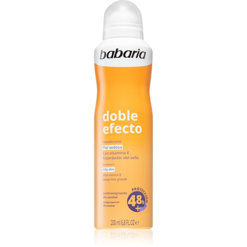 Babaria Deodorant Double Effect Antitraspirante Spray Per Rallentare La Crescita Dei Peli 200 Ml