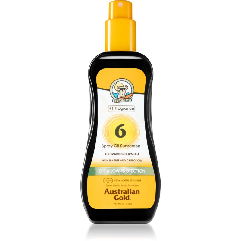 Australian Gold Spray Oil Sunscreen Olio Corpo In Spray Contro La Luce Solare Spf 6 237 Ml