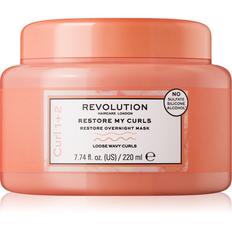 Revolution Haircare My Curls 1+2 Restore My Curls Maschera Notte Rigenerante Per Capelli Mossi 220 Ml