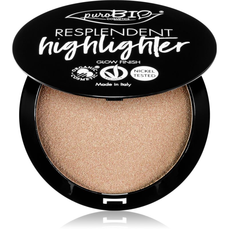 Purobio Cosmetics Resplendent Highlighter Illuminante In Crema Colore 01 Sparkling Wine 9 G