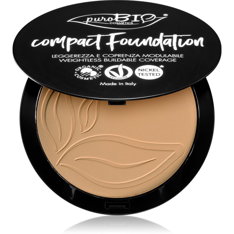 Purobio Cosmetics Compact Foundation Fondotinta Compatto In Polvere Spf 10 Colore 03 9 G