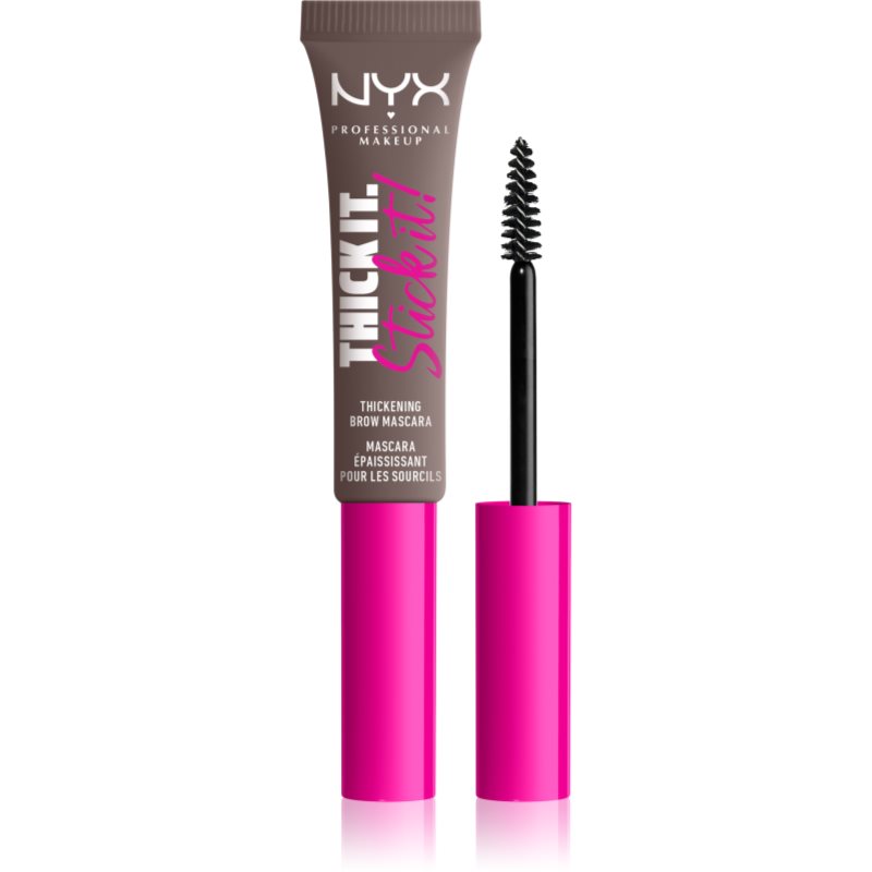 Nyx Professional Makeup Thick It Stick It Brow Mascara Mascara Per Sopracciglia Colore 05 Ash Brown 4,2 G