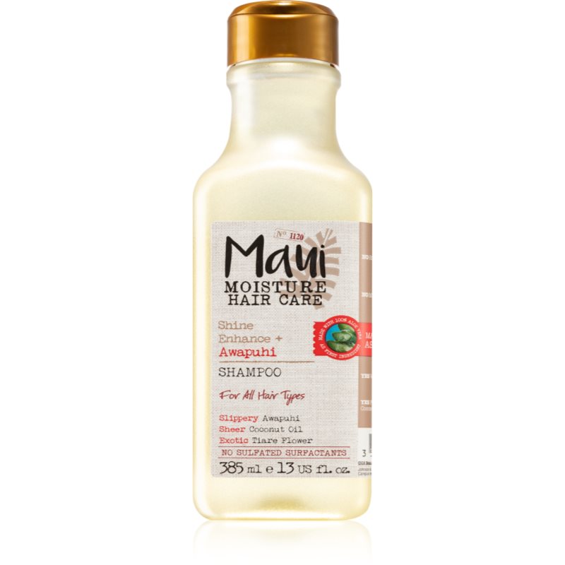 Maui Moisture Shine Amplifying + Awapuhi Shampoo Per Capelli Brillanti E Morbidi 385 Ml