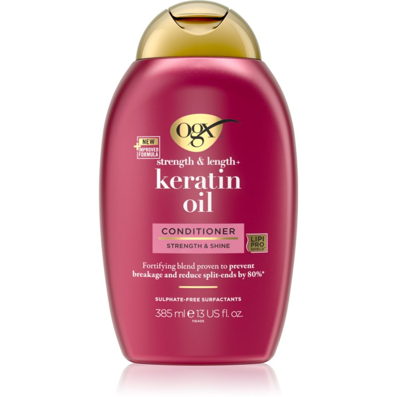 Ogx Keratin Oil Balsamo Rinforzante Con Cheratina E Olio Di Argan 385 Ml