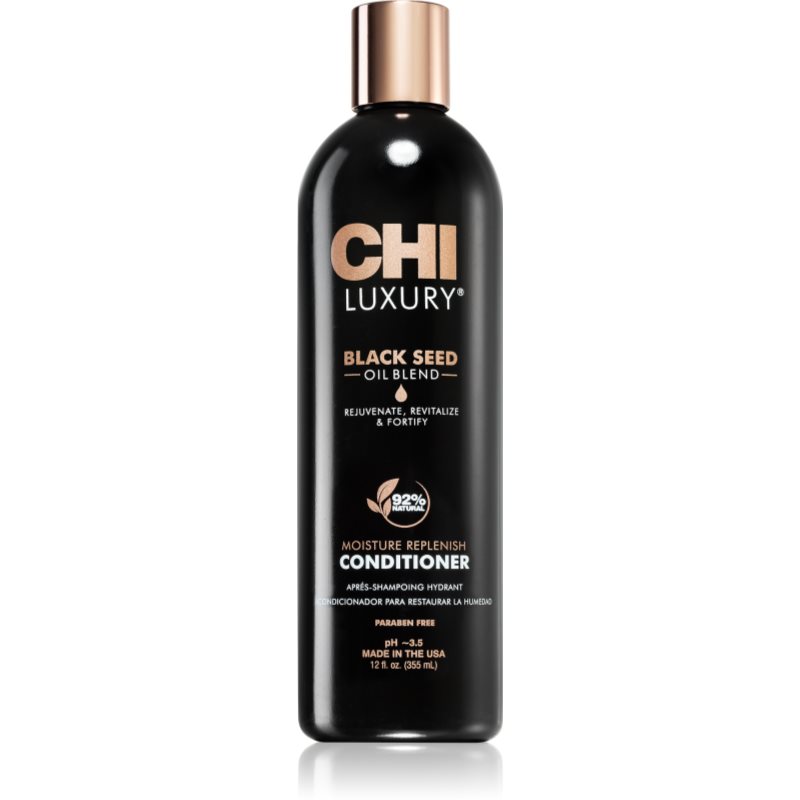 Chi Luxury Black Seed Oil Moisture Replenish Conditioner Balsamo Idratante Per Capelli Pettinabili 355 Ml