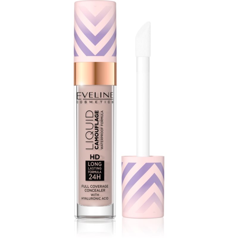 Eveline Cosmetics Liquid Camouflage Correttore Waterproof Con Acido Ialuronico Colore 04 Light Almond 7,5 Ml