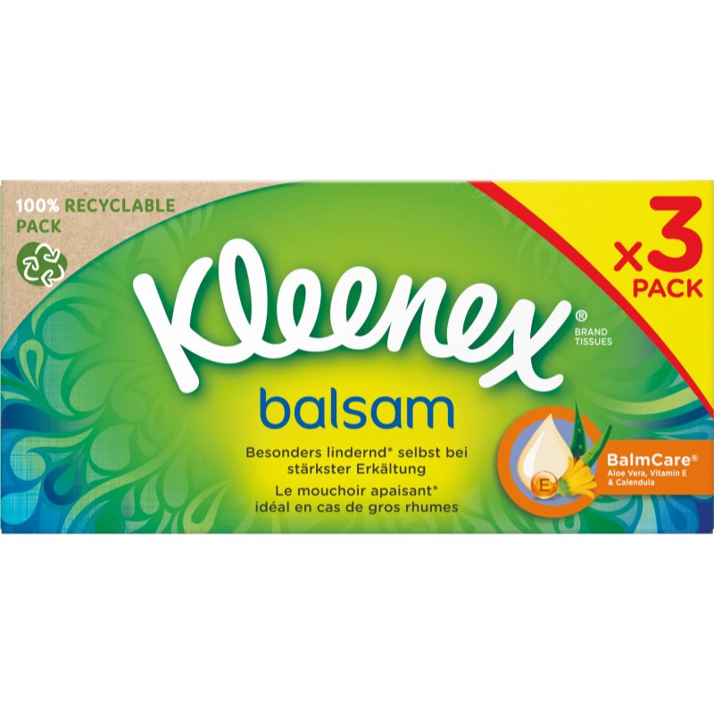 Kleenex Balsam Triple Box Fazzoletti Di Carta 3X64 Pz