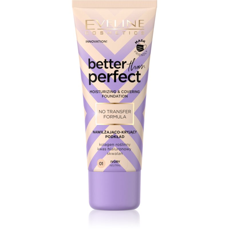 Eveline Cosmetics Better Than Perfect Fondotinta Coprente Effetto Idratante Colore 01 Ivory Neutral 30 Ml