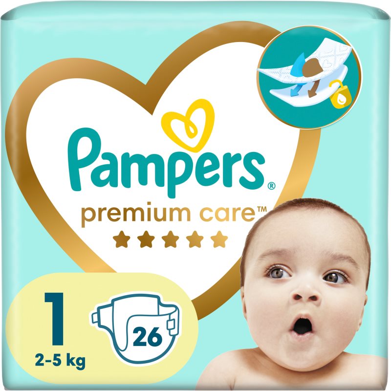 Pampers Premium Care Size 1 Pannolino Monouso 2-5 Kg 26 Pz