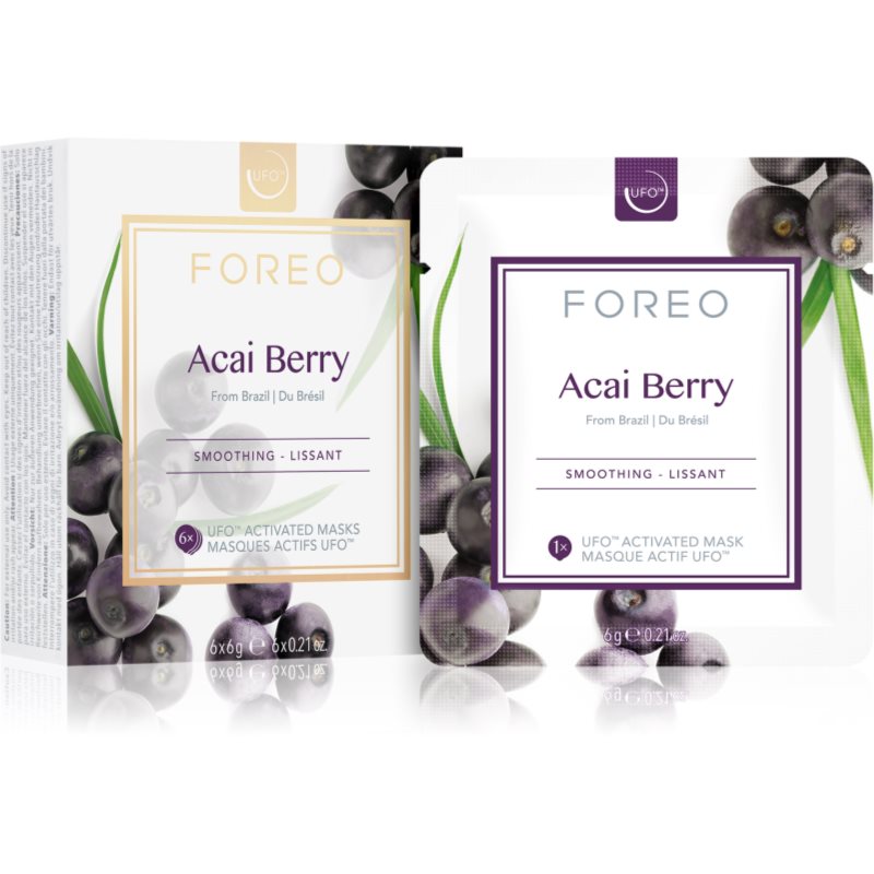 Foreo Ufo™ Acai Berry Maschera Lisciante 6 X 6 G