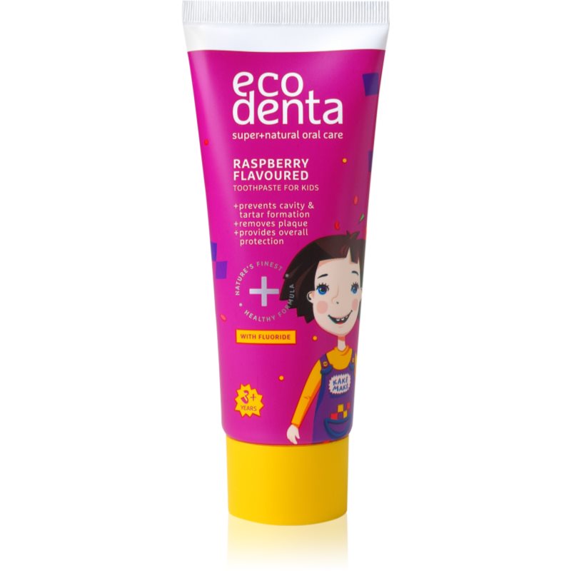 Ecodenta Super + Dentifricio Naturale Per Bambini Aroma Raspberry 75 Ml