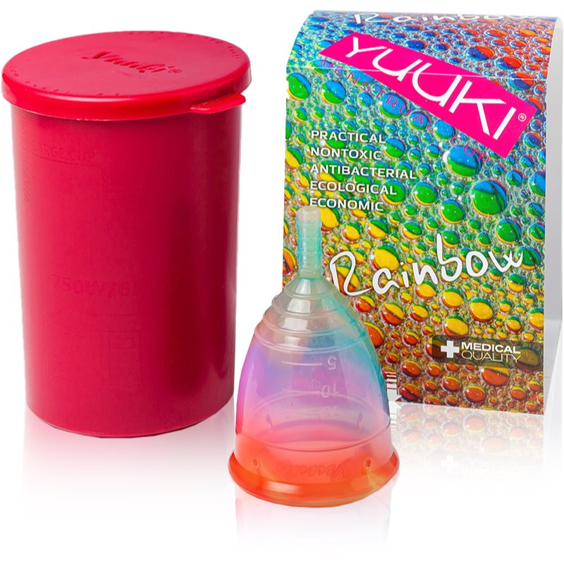 Yuuki Rainbow Jolly 1 + Cup Coppa Mestruale Taglia Large (⌀ 46 Mm, 24 Ml) 1 Pz