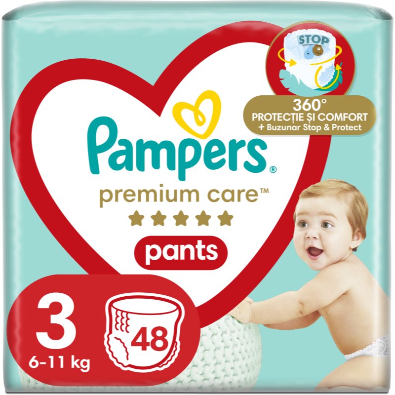 Pampers Premium Care Pants Midi Size 3 Pannolini A Mutandina 6-11Kg 48 Pz