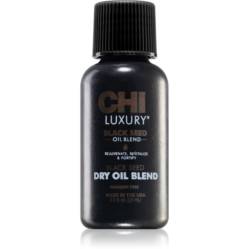 Chi Luxury Black Seed Oil Dry Oil Blend Olio Secco Nutriente Per Capelli 15 Ml
